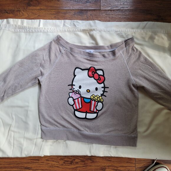 Universal Studio Hello Kitty Off Shoulder Sweatshirt - Picture 1 of 4